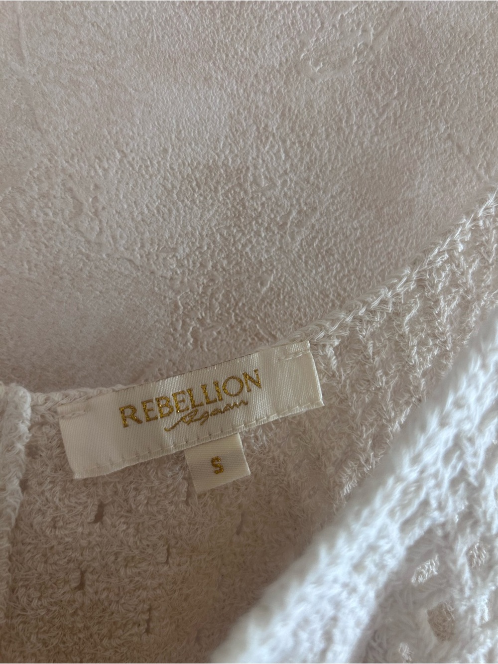 Rebellion Cream Crochet Camisole with Red Cherry Accents - Picture 4 of 4